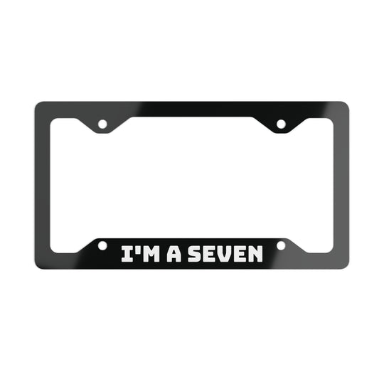 Slogan Metal License Plate Frame