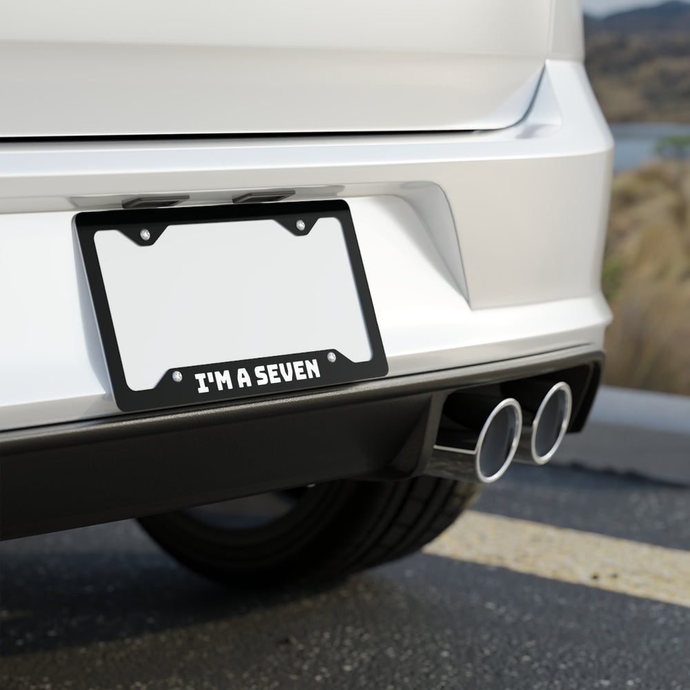 Slogan Metal License Plate Frame