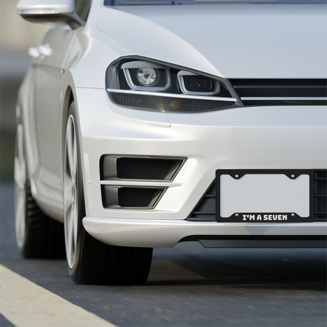 Slogan Metal License Plate Frame