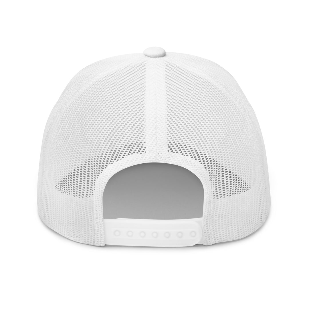 Logo Trucker White Hat - Choose Embroidery