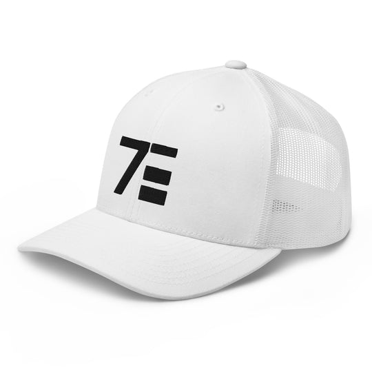 Logo Trucker White Hat - Choose Embroidery