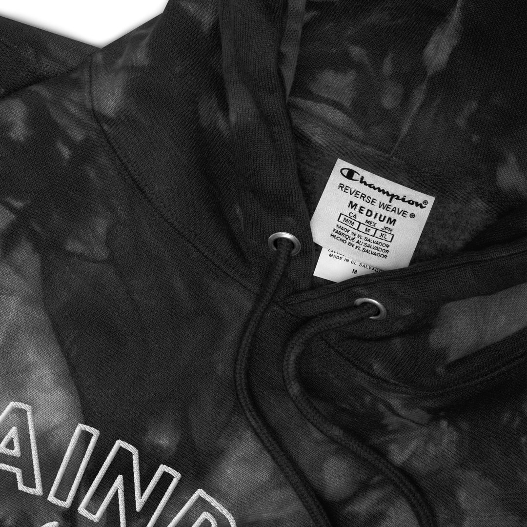 Rainbow Blooded Champion Tie-Dye Hoodie - Embroidered