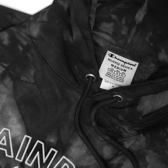 Rainbow Blooded Champion Tie-Dye Hoodie - Embroidered
