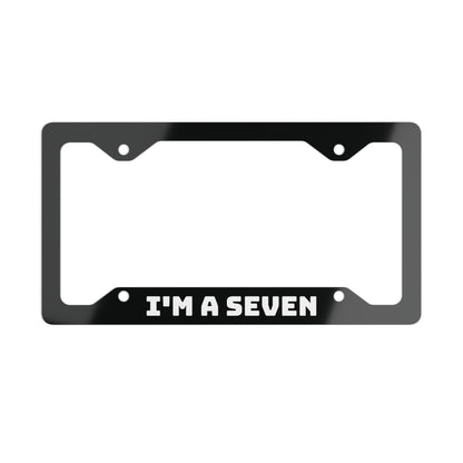 Slogan Metal License Plate Frame