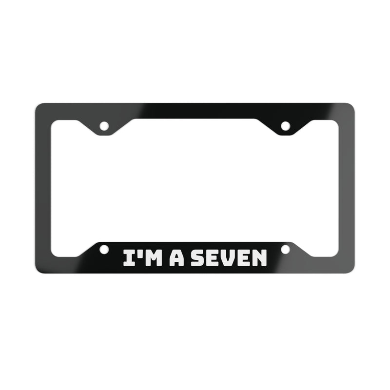 Slogan Metal License Plate Frame