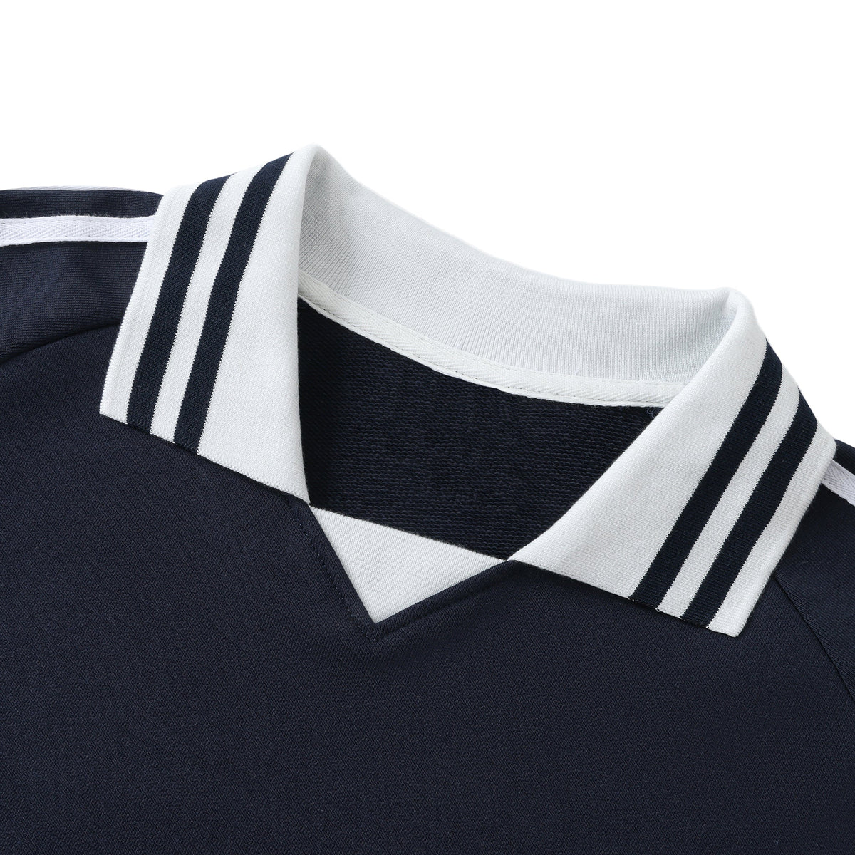 Joker Striped Lapel Collar Sweatshirt