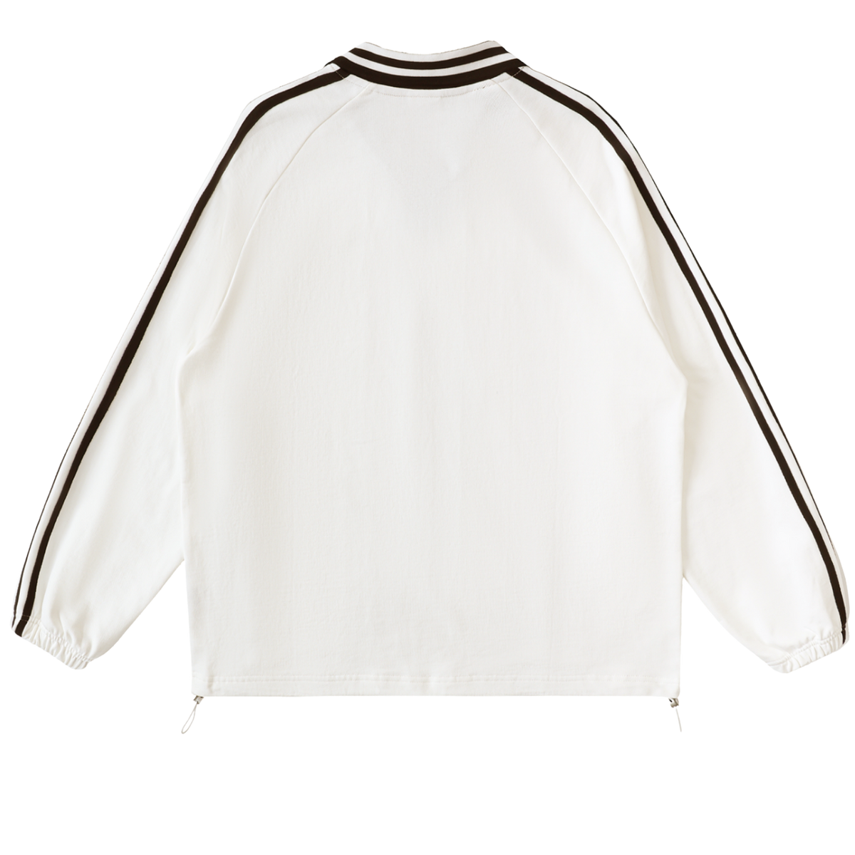 Joker Striped Lapel Collar Sweatshirt