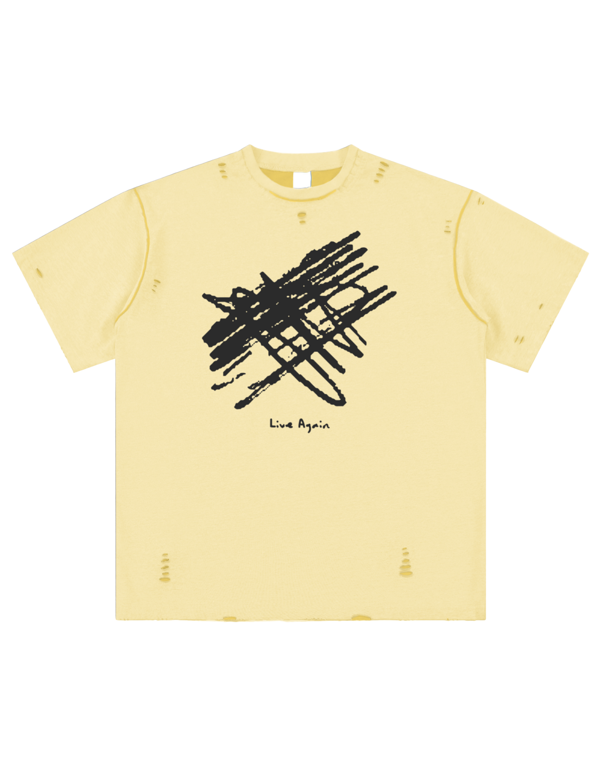 Live Again Hand-Frayed Reversible T-Shirt
