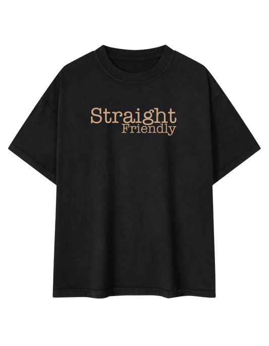 Straight Friendly Vintage Wash Cotton T-Shirt