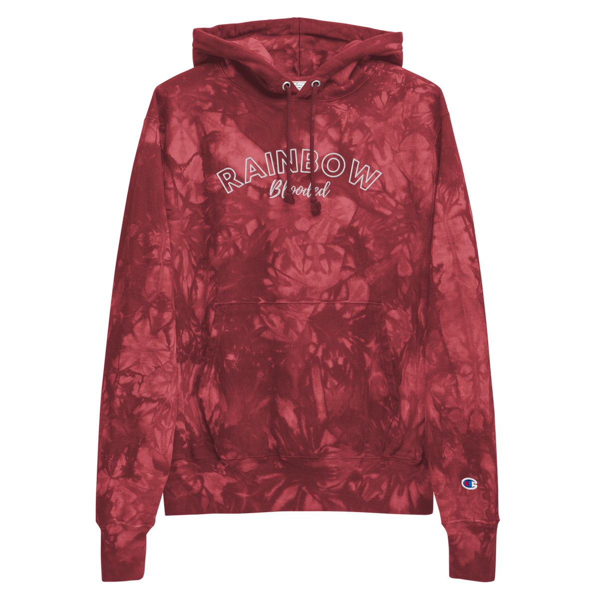 Rainbow Blooded Champion Tie-Dye Hoodie