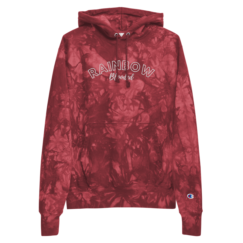 Rainbow Blooded Champion Tie-Dye Hoodie