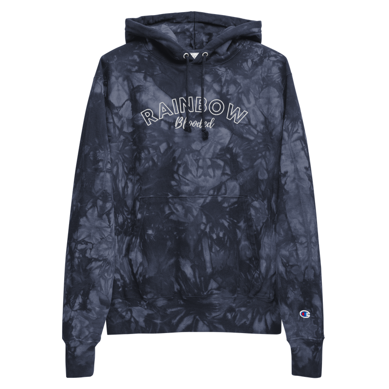 Rainbow Blooded Champion Tie-Dye Hoodie